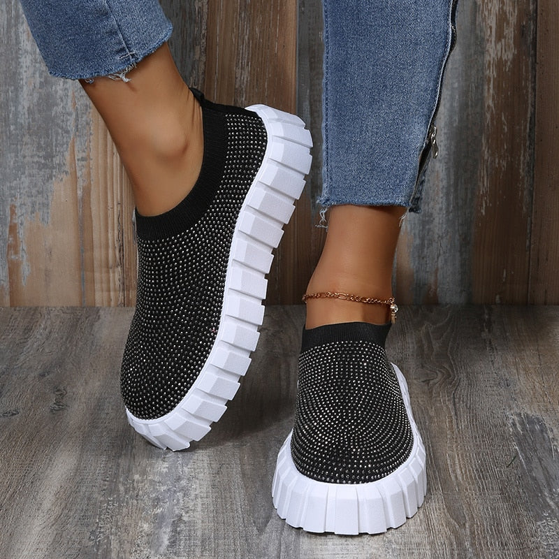 Female Mesh Platform Vulcanized Shoes