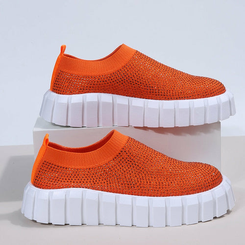 Female Mesh Platform Vulcanized Shoes