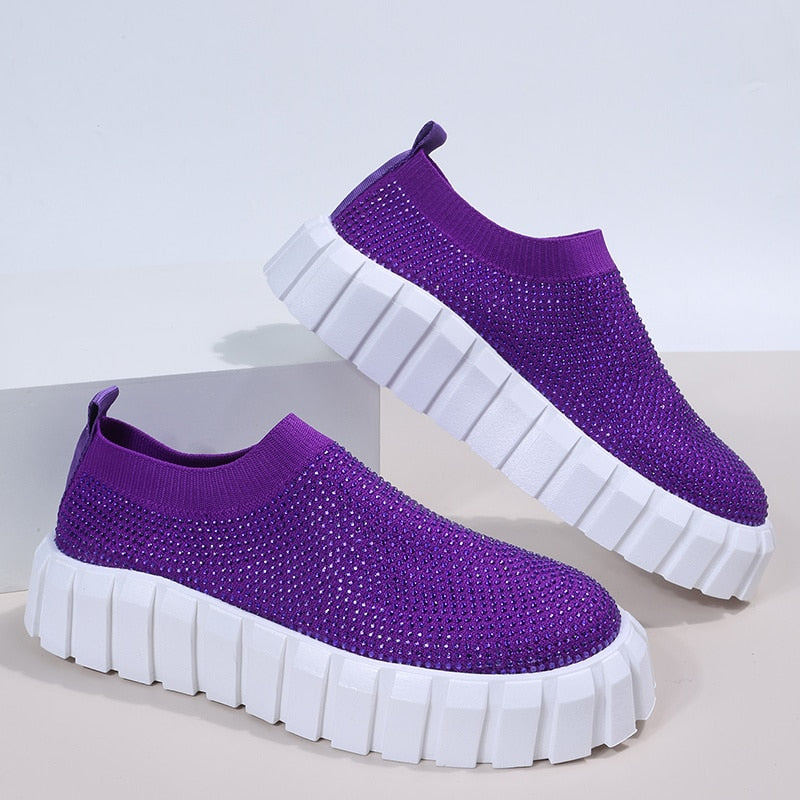 Female Mesh Platform Vulcanized Shoes