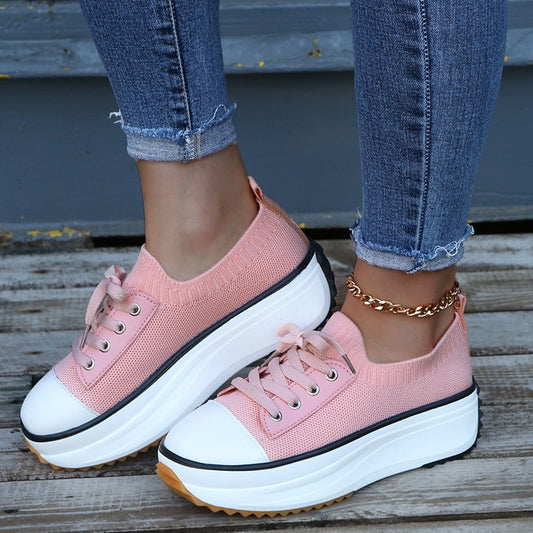 Summer Knitted Breathable Vulcanize Shoes